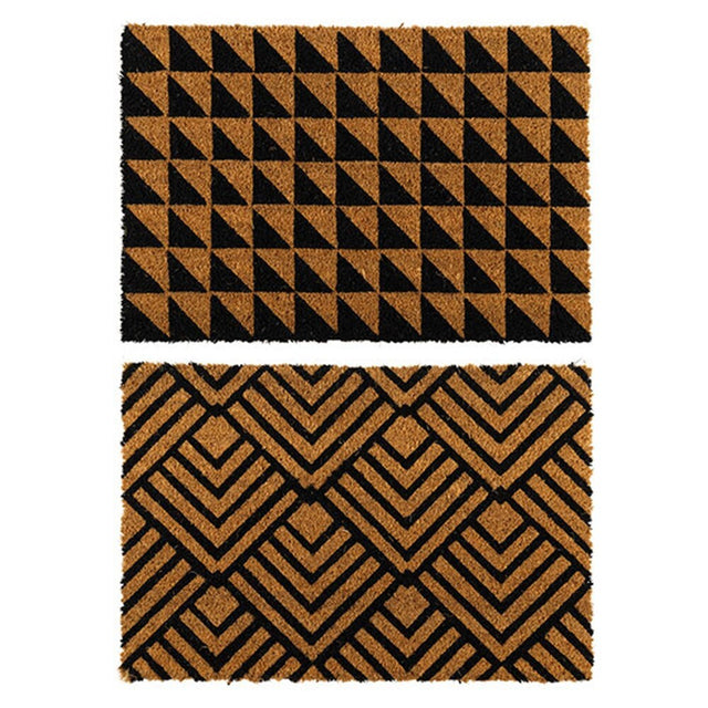 YES4HOMES Cursive Coconut Coir Doormats — Pack of 2, 40 x 60cm — Allure Home Collections
