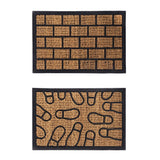 Coir Door Mat 2 Pack, Natural 60x40cm