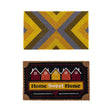 YES4HOMES Cursive Coconut Coir Doormats — Pack of 2, 45 x 75cm (Variant C) — Allure Home Collections