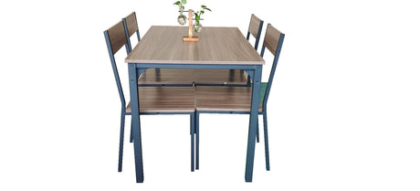 Norton Summit dark brown metal and MDF dining set in a modern dining room