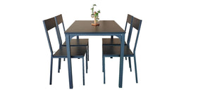 Norton Summit black metal and MDF dining set in a modern dining room