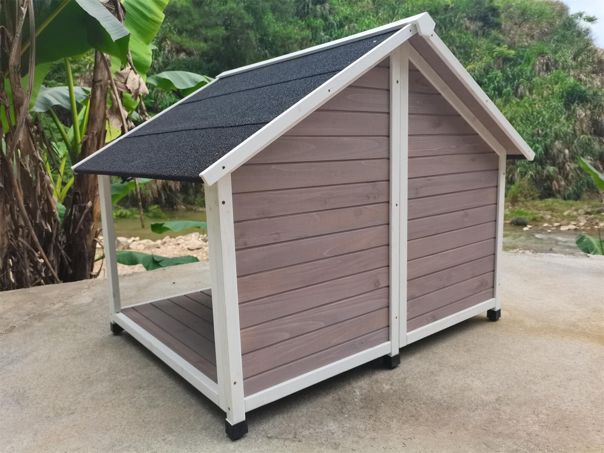 Cowaramup Timber Dog Kennel, Grey, view 2