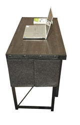 Parkes black office desk in a home office