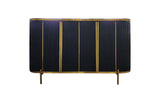 Kingsley Sideboard with Marble Top and Metal Trim — Elegant Dining and Living Storage — Allure Home Collections