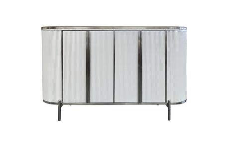 Kingsley Sideboard with Marble Top and Metal Trim — Elegant Dining and Living Storage — Allure Home Collections