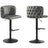 Lara bar stool button-tufted back and adjustable swivel detail — Allure Home Collections