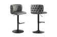 Lara bar stool button-tufted back and adjustable swivel detail — Allure Home Collections
