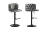 Lara bar stool button-tufted back and adjustable swivel detail — Allure Home Collections