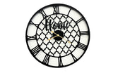 Quatrefoil 80cm Statement Wall Clock — Black and Gold — Allure Home Collections