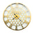 Quatrefoil 80cm Statement Wall Clock — Black and Gold — Allure Home Collections