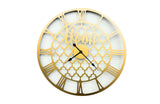 Quatrefoil 80cm Statement Wall Clock — Black and Gold — Allure Home Collections