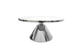 Modern Glam Coffee Table — Sintered Stone Marble Top with Polished Steel Frame — Allure Home Collections