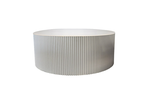 Kinglake black marble white base coffee table in a modern living room