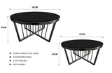 Salina 80cm Coffee Table — Metal or Polished Steel Frame with Glass or Marble Top — Allure Home Collections