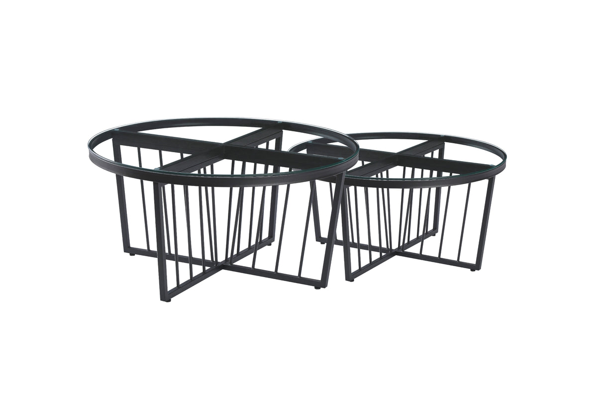 Salina 80cm Coffee Table — Metal or Polished Steel Frame with Glass or Marble Top — Allure Home Collections
