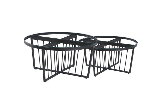 Salina 80cm Coffee Table — Metal or Polished Steel Frame with Glass or Marble Top — Allure Home Collections