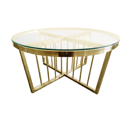 Salina 80cm Coffee Table — Metal or Polished Steel Frame with Glass or Marble Top — Allure Home Collections