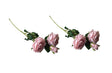 Set of 2 soft pink artificial rose stems 60cm with 3 lifelike rose heads each — Allure Home Collections