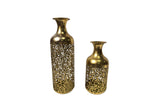 Large gold floor vase standing 50 cm tall