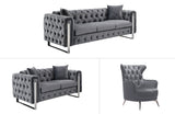 Madeline Dark Grey Velvet Lounge Set