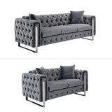 Madeline Dark Grey Velvet Lounge Set