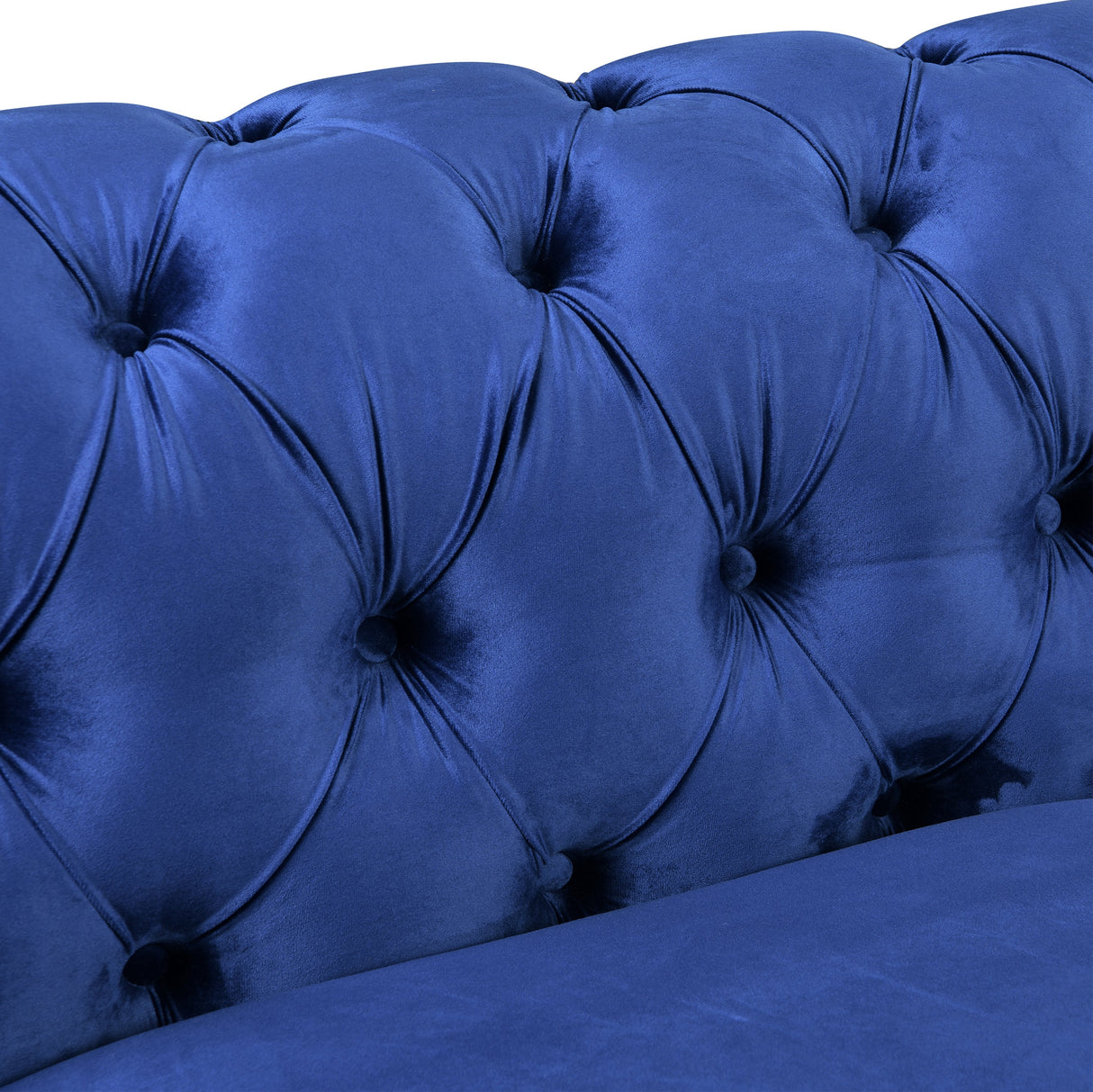 Madeline Lounge Set - Blue Velvet with Silver Trims