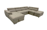 Plush Modular Chaise Lounge - Mushroom