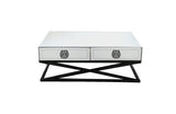 Athens Mirrored Coffee Table with Black Legs