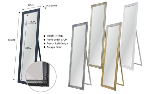 Moggs Creek Ornate Floor Mirror, Gold