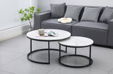 Strath Creek Nesting Coffee Table 2pcs, White Marble