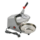 Front view of the benchtop ice shaver showing heavy cast base and covered switch
