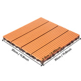Mijas Composite Deck Tiles, 30 x 30cm, Grey, 10pcs