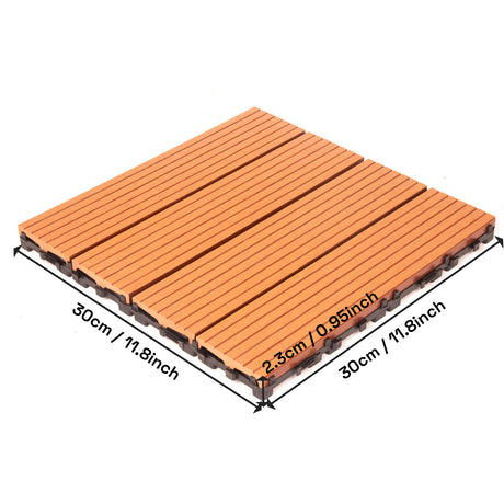Mijas Composite Deck Tiles, 30 x 30cm, Grey, 10pcs