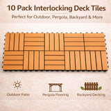 Mijas Composite Deck Tiles, 30 x 30cm, Grey, 10pcs