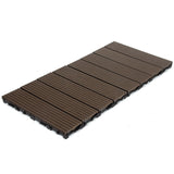 Mijas Composite Deck Tiles, 30 x 30cm, Walnut, 10pcs