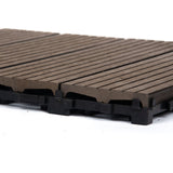 Mijas Composite Deck Tiles, 30 x 30cm, Walnut, 10pcs