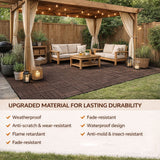 Mijas Composite Deck Tiles, 30 x 30cm, Walnut, 10pcs