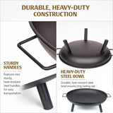 American River Steel Fire Pit, 68cm Black
