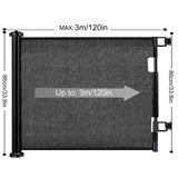 Retractable Baby Safety Gate, Mesh 300cm Black