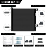 Retractable Baby Safety Gate, Mesh 300cm Black