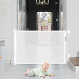 Retractable Baby Safety Gate, Mesh 150cm White