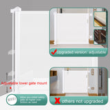 Retractable Baby Safety Gate, Mesh 150cm White