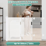 Retractable Baby Safety Gate, Mesh 300cm White