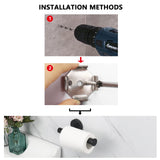 Black toilet paper holder shown at 75 by 155 by 25 mm
