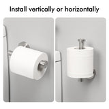 Screw mounted toilet roll holder fitted to a tiled bathroom wall