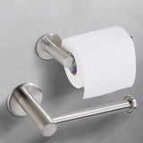 Adhesive mounting plate on the back of the toilet paper holder