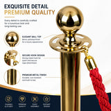 Red velvet rope with gold hook detail