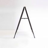 Black powder coated steel A-board sign, view 3