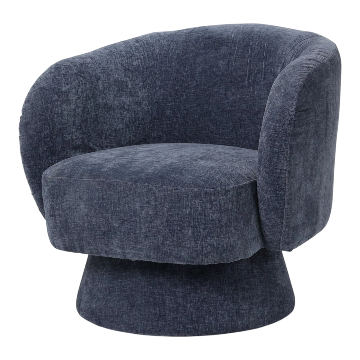 Bridalveil Swivel Armchair, Denim Blue Chenille