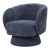 Bridalveil Swivel Armchair, Denim Blue Chenille